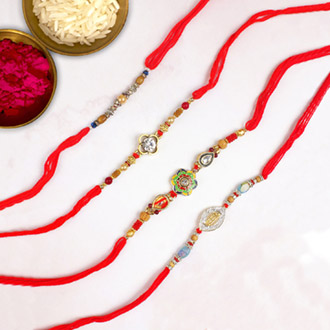 Adorable Designer Rakhis Set For UK