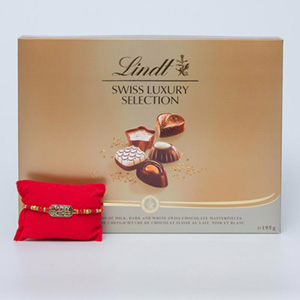 My Brother Rakhi with Lindt Swiss Luxury Chocolate