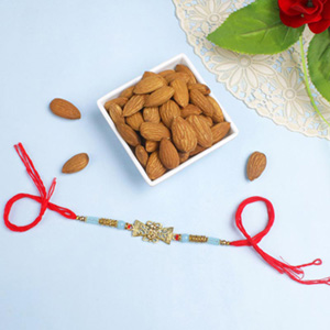 Exquisite Designer Rakhi with Dry Fruit