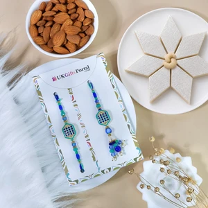 Statuesque Bhaiya Bhabhi Rakhi Set Hamper