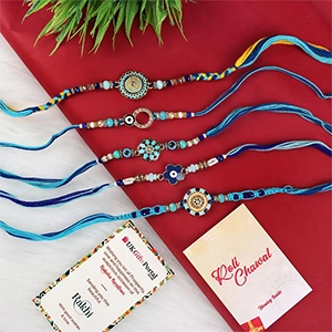 Adorable Set of 5 Rakhis