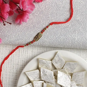 Brother Rakhi with Kaju Katli