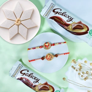 Divine Ganesha Rakhi with Kaju Katli & Chocolate