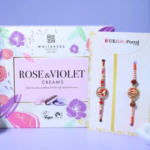 Ganesha Rakhi Set n Rose & Violet Creams
