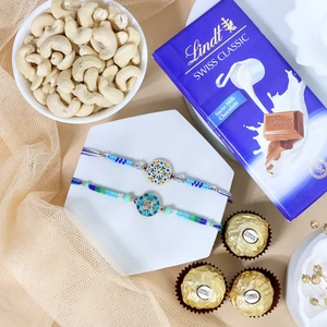 Fascinating Floral Rakhi Set Combo