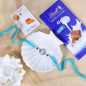 Evil Eye Rakhi with Lindt Chocolate
