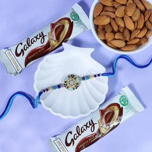 Floral Rakhi Dry Fruit Chocolate Hamper