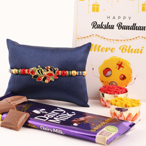 Elegant Peacock Rakhi and Cadbury - Rakhi with Chocolates to USA