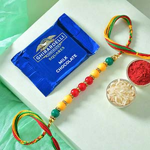 Beads Rakhi with Ghirardelli - Bracelet Rakhi to USA