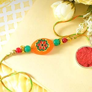 USA Floral Pebble Rakhi