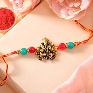 Ganesh Mauli Rakhi with Roli Chawal - USA - Send Rakhi to USA