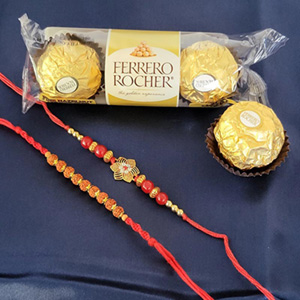 Sleek Rakhi Set with Ferrero
