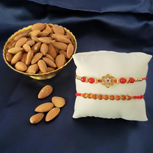 Stylish Rakhi Set with Almongs