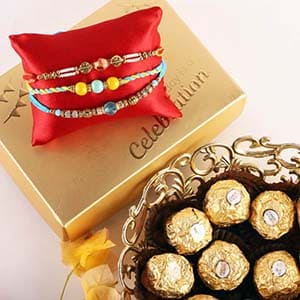 American Wholesome Rakhi Hamper - Rakhi with Personalised Gifts to USA