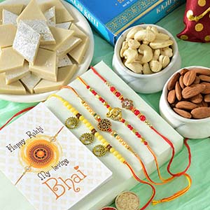 For Worlds Best Four Bros Rakhi gifts to USA
