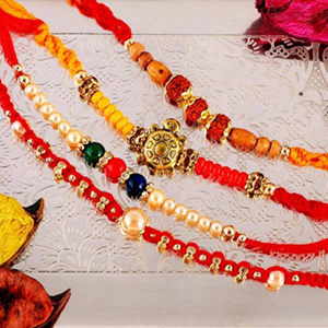 Four Elegant Rakhi Set