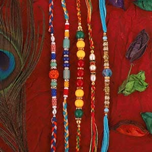 Charming Five Rakhis - USA - Send Rakhi to New Haven