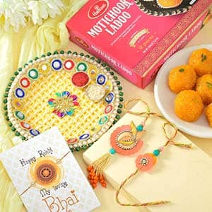 Vivid Charming Rakhi Combo