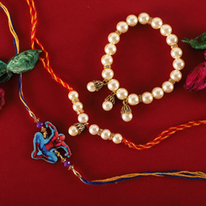 Stunning Bhaiya Bhabhi Rakhi Family Set - Bhaiya Bhabhi Rakhi to USA