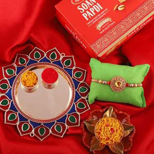 Thali Soan Rakhi Combo to USA