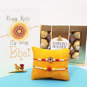 Rakhi Pair & Ferrero 12pc