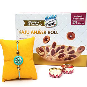 Kaju Anjeer Roll Rakhi Wishes