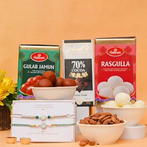 Sacred Om Rakhi Hamper for Two-Send Rakhi to Boise
