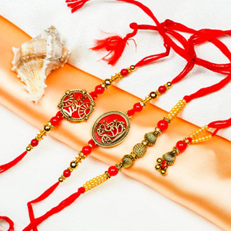 Bhaiya Bhabhi, Veera & Ganpati Set of 4 Rakhis