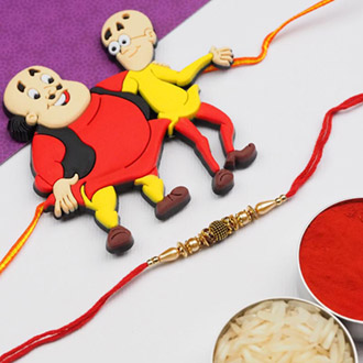 Beautiful Pearl and Kids Set of 2 Rakhis