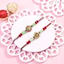 Set of 2 Green Traditional Floral Rakhi