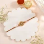 Classic Golden Flower Rakhi