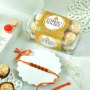 Five Rudraksha Rakhi Gift Combo with Ferrero Rocher