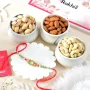 Classic Kundan Rakhi Gift Combo with Assorted Dryfruits