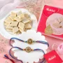 Pack of Rakhi Gift Combo with Kaju Katli