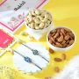 Pack of 2 Premium Designer Rakhi Gift Combo with Assorted Dryfruits