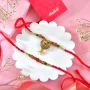 Rudraksha Rakhi Gift Combo with Bhabhi Rakhi