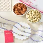 3 Evil Eye Protection Rakhi Gift Combo with Dry Fruits