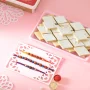 Rudraksha and Evil Eye Beads Rakhi Gift Combo with Kaju Katli