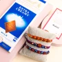 3 Rudraksh Rakhi Gift Combo with Lindt Chocolate