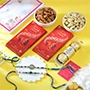 Set of 2 Rakhi with Gourmet Hamper.