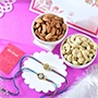 Traditional Bead & Stone Rakhi Set with Assorted Dryfruits