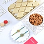 Set of Two Rakhi With Kaju katli & Almond