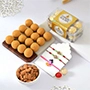 Set of Three Traditional Rakhi & Gourmet Hamper