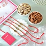 Set of 4 Rakhi for Bhai with Assorted Dryfruits