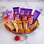 Cadbury Chocolate Hamper with One Wooden Basket