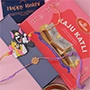 Set of 2 Rakhi with Kaju Katli