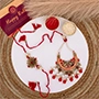 Designer Bhai rakhi with Chand Bali Lumba Rakhi for Bhabhi
