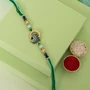 Elegant Mor Pankh Stone Rakhi for Raksha Bandhan