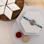 Vintage Silver Meenakari Rakhi with Kaju Katli