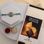 Vintage Silver Meenakari Rakhi with Lindt Chocolate Gift Box